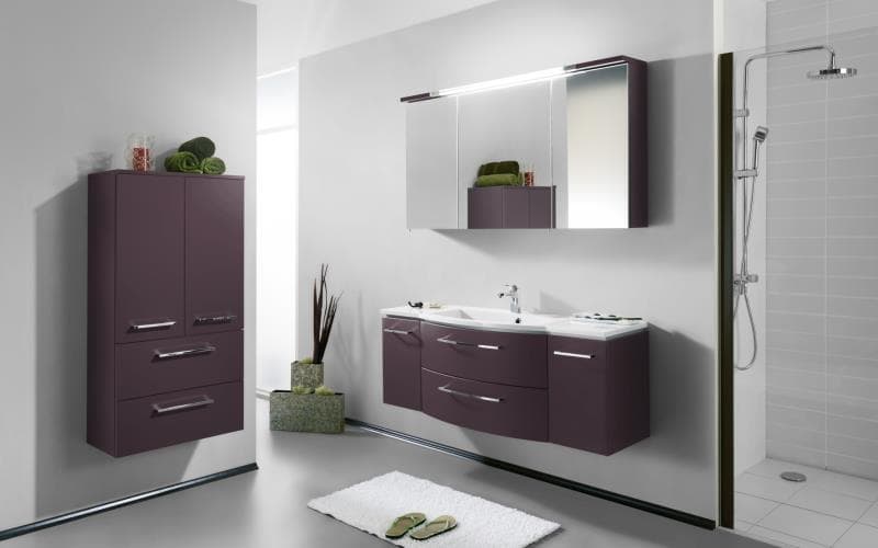 Saturn Gloss Aubergine Bathroom